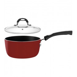 Panela 2 Litros 18cm Inducao Vermelho Com Revestimento Antiaderente